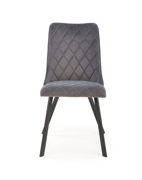Krzesło tapicerowane K450 VELVET szare