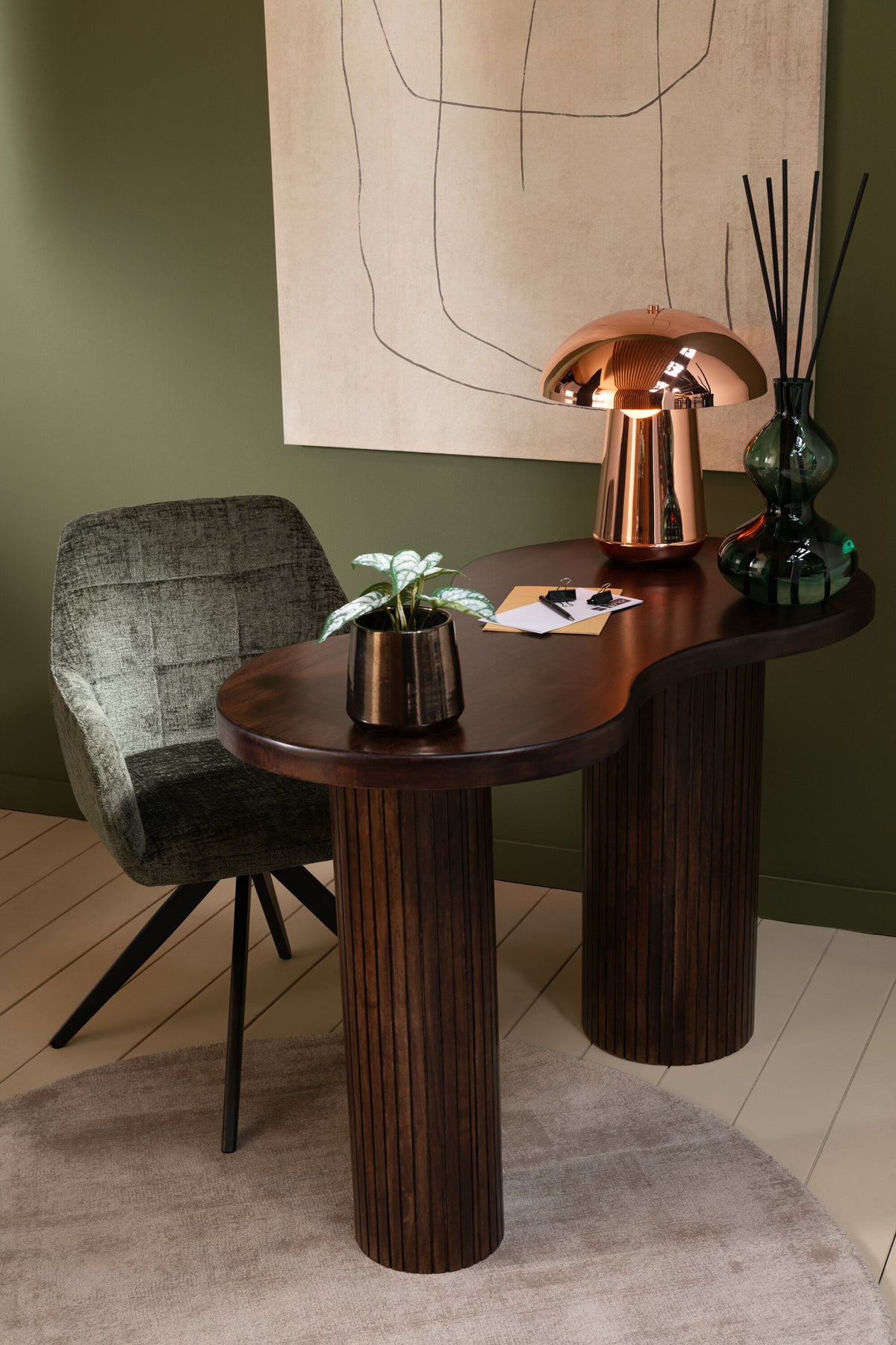 J-Line stoel Louna - ijzer/acryl - groen