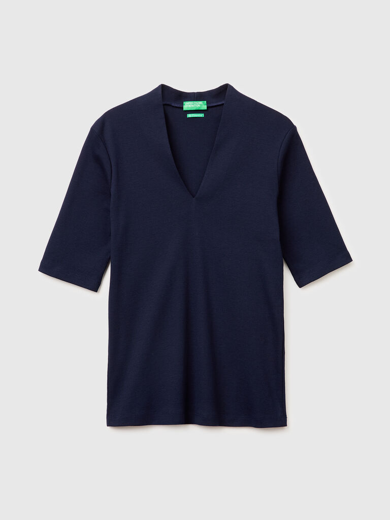 Slim fit t-shirt in long fiber cotton