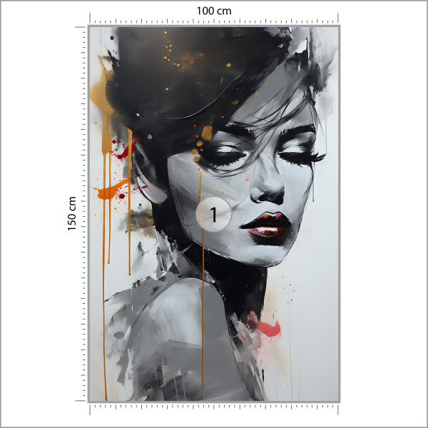 Fototapeta Portret Kobiety W Abstrakcyjnym Stylu 100x150cm