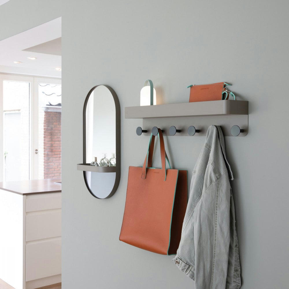 - Miroir mural avec étagère