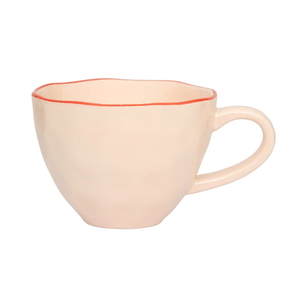 Urban Nature Culture Good Morning kopje Cappuccino/Tea sculpted - Old Pink - 11x8cm