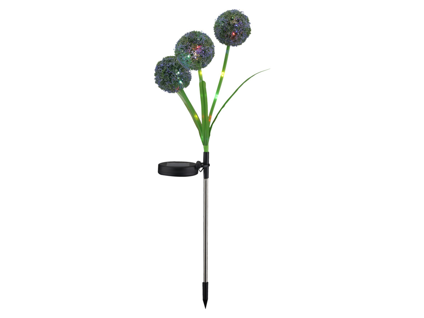 Lampa solarna Allium LED 3-punktowa czarno-zielona