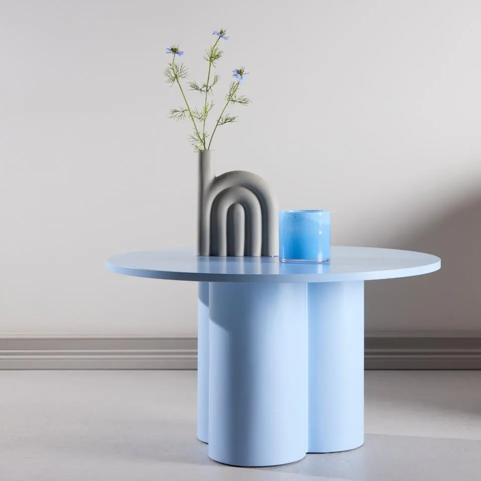 Salontafel Rond Blauw - 80x80x45cm - Olivia