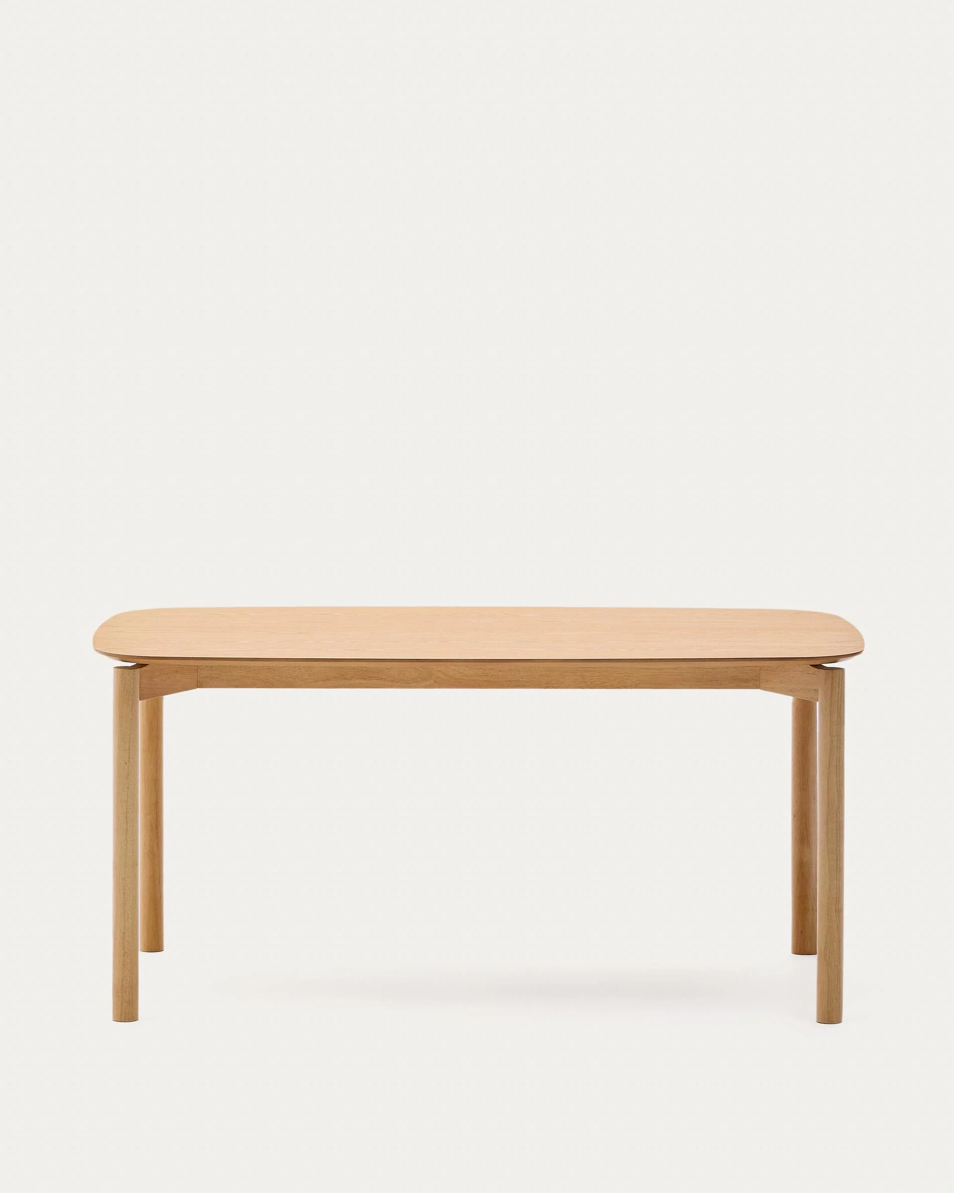 Indara table in ash veneer with natural finish 160 x 90 cm