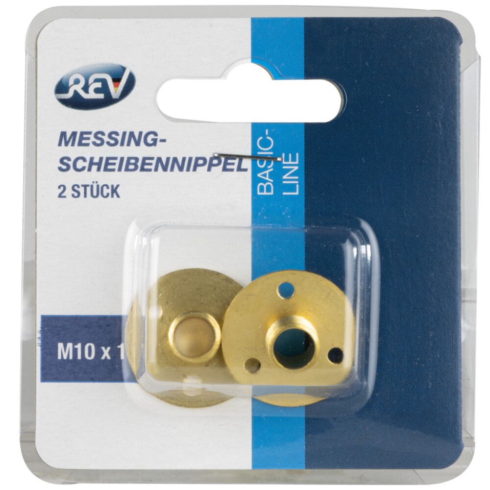 SKIVENIPPEL REV MESSING M10X1 Ø26MM E14/E27 2 STK