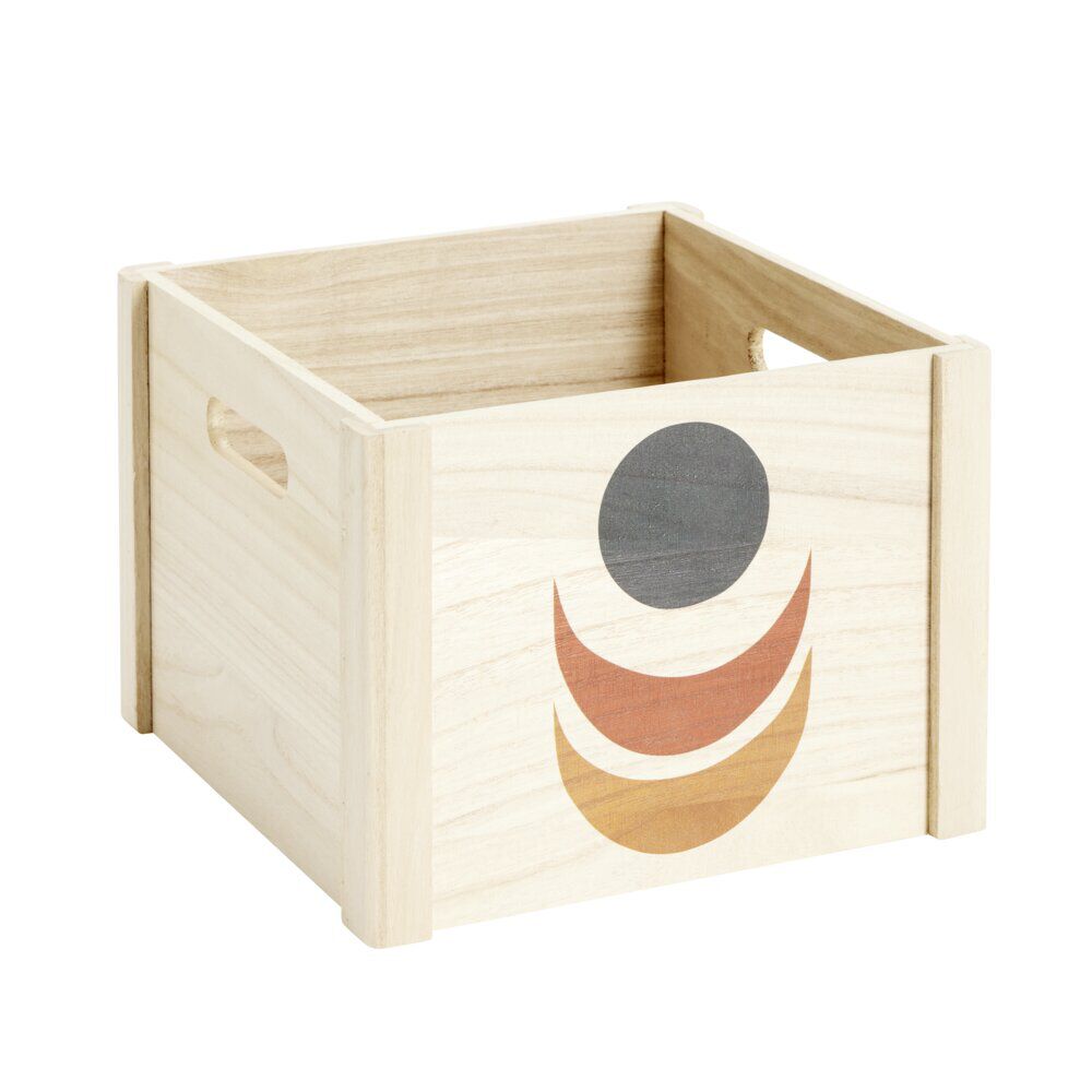 BoÎte de rangement ouvert en bois 25x18xH25cm (2 modèles)