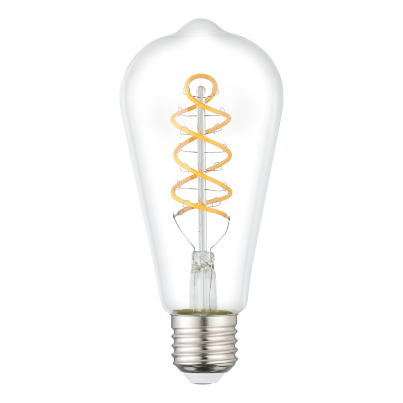 Ampoule LED à filaments transparent E27 ST64 blanc chaud 7,3 W EGLO