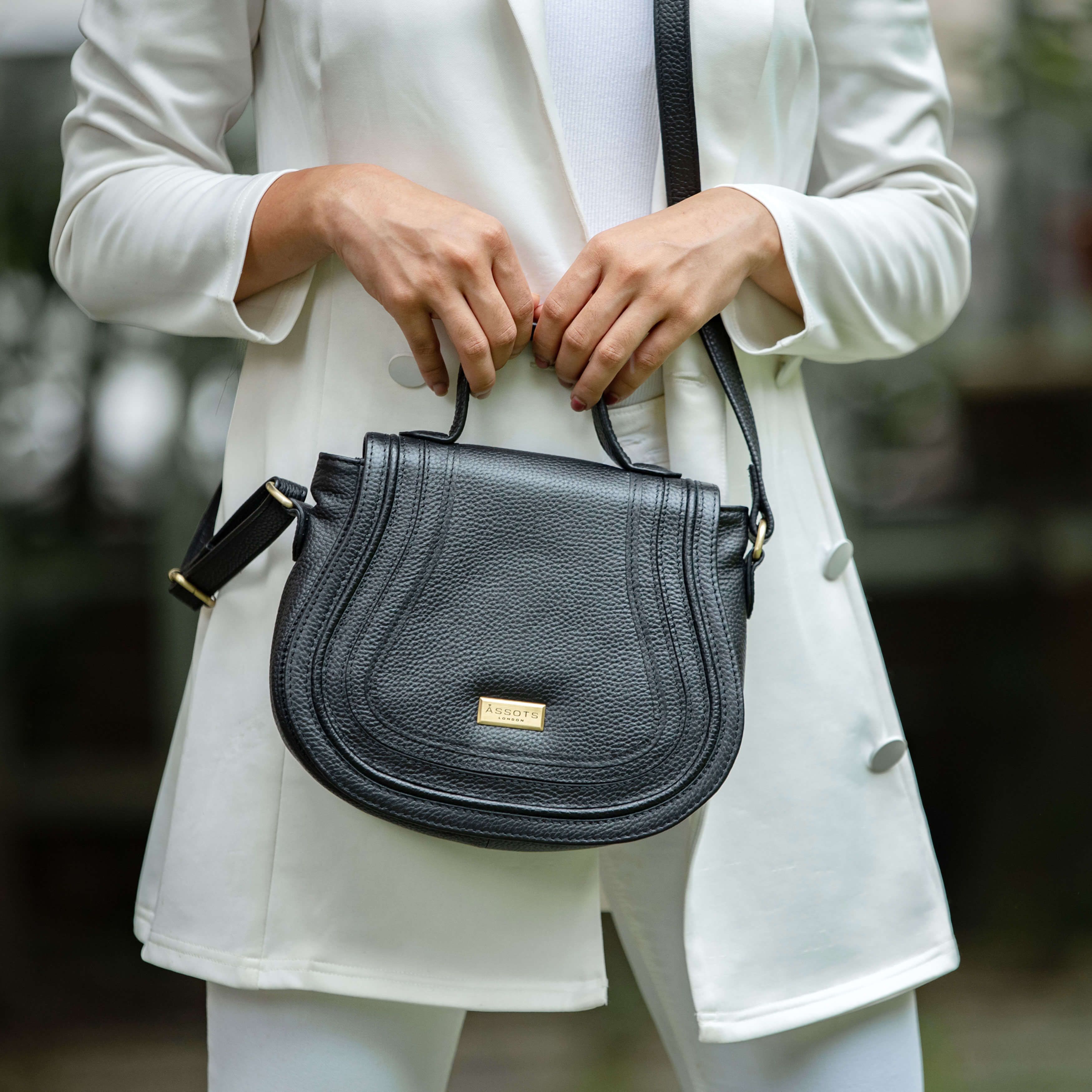 Assots London CARMEL' Real Leather Shoulder Crossbody Bag