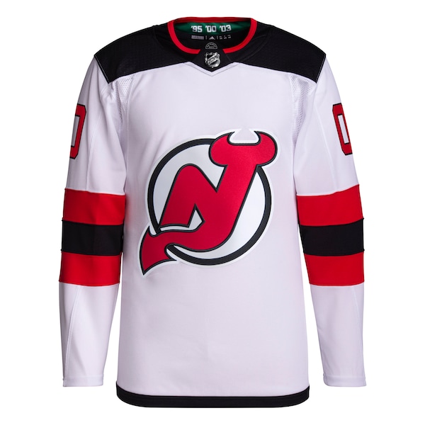 New Jersey Devils adidas  Away  Primegreen Authentic Custom Jersey - White
