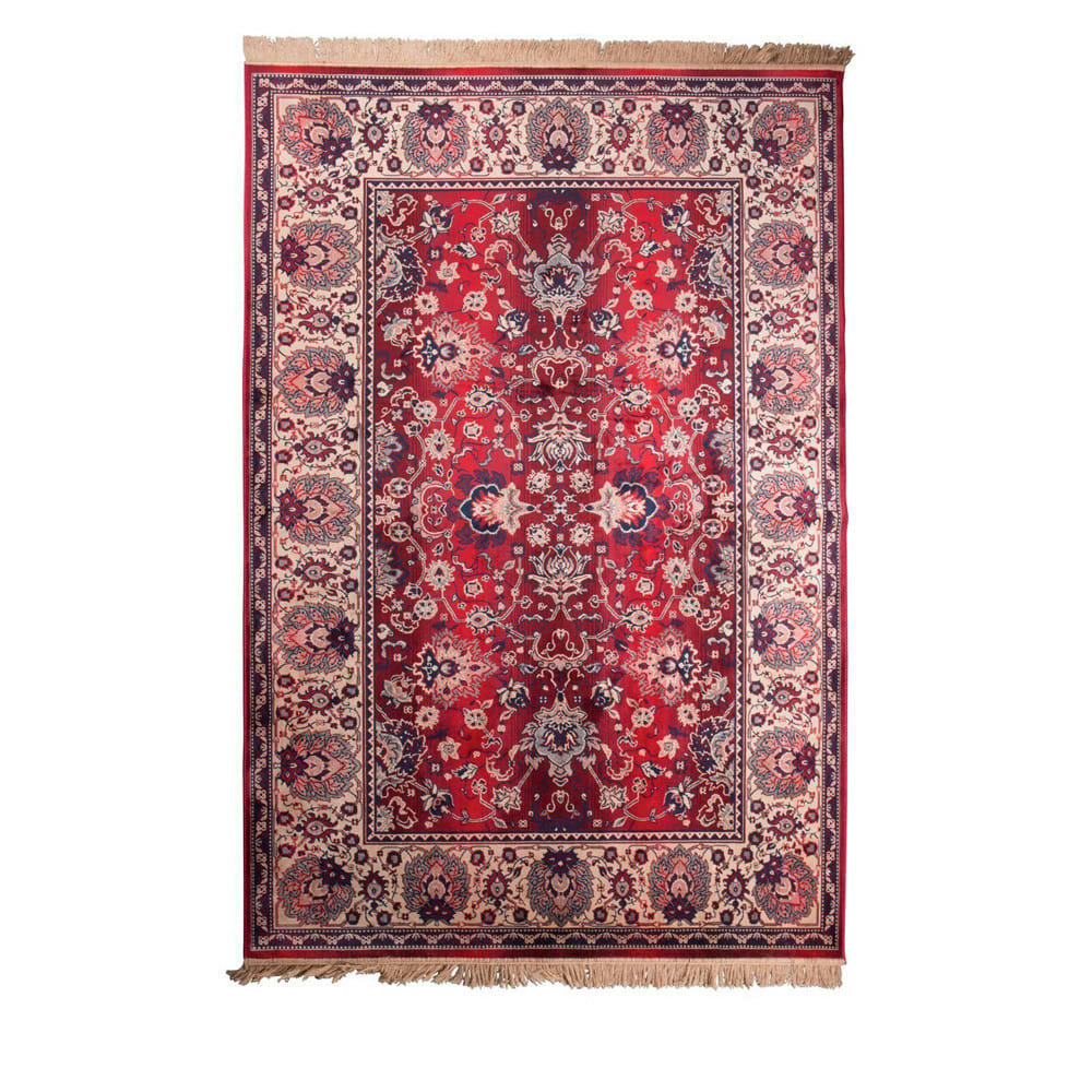 OLD BID - Tapis de salon persan rouge 200x300 cm
