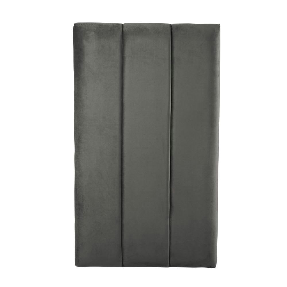 Hackney Business - Tête de lit modulable professionnelle en velours gris anthracite 70x119