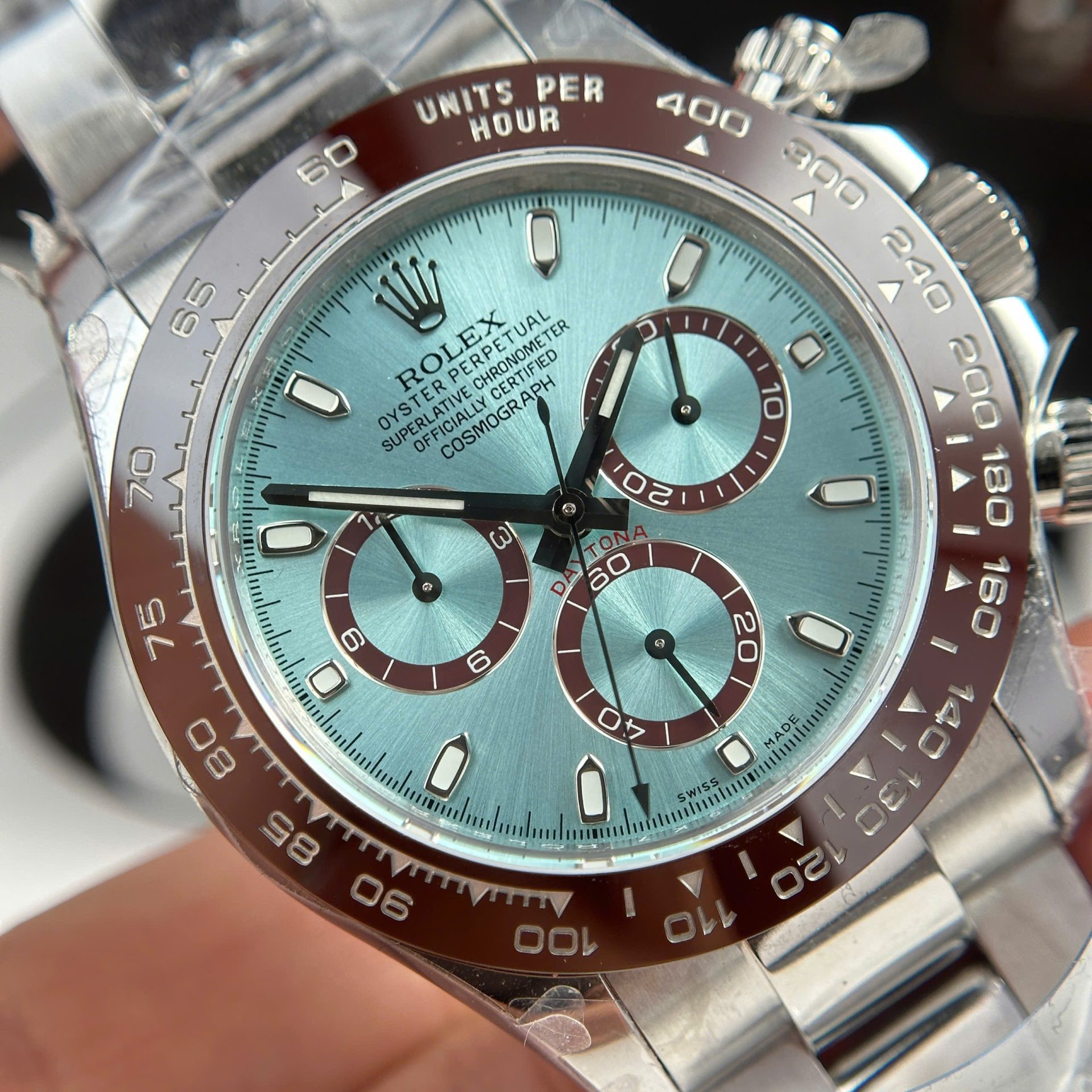 Rolex Daytona 116506 904L Steel Ice Blue Dial 40mm Oyster Super Clone
