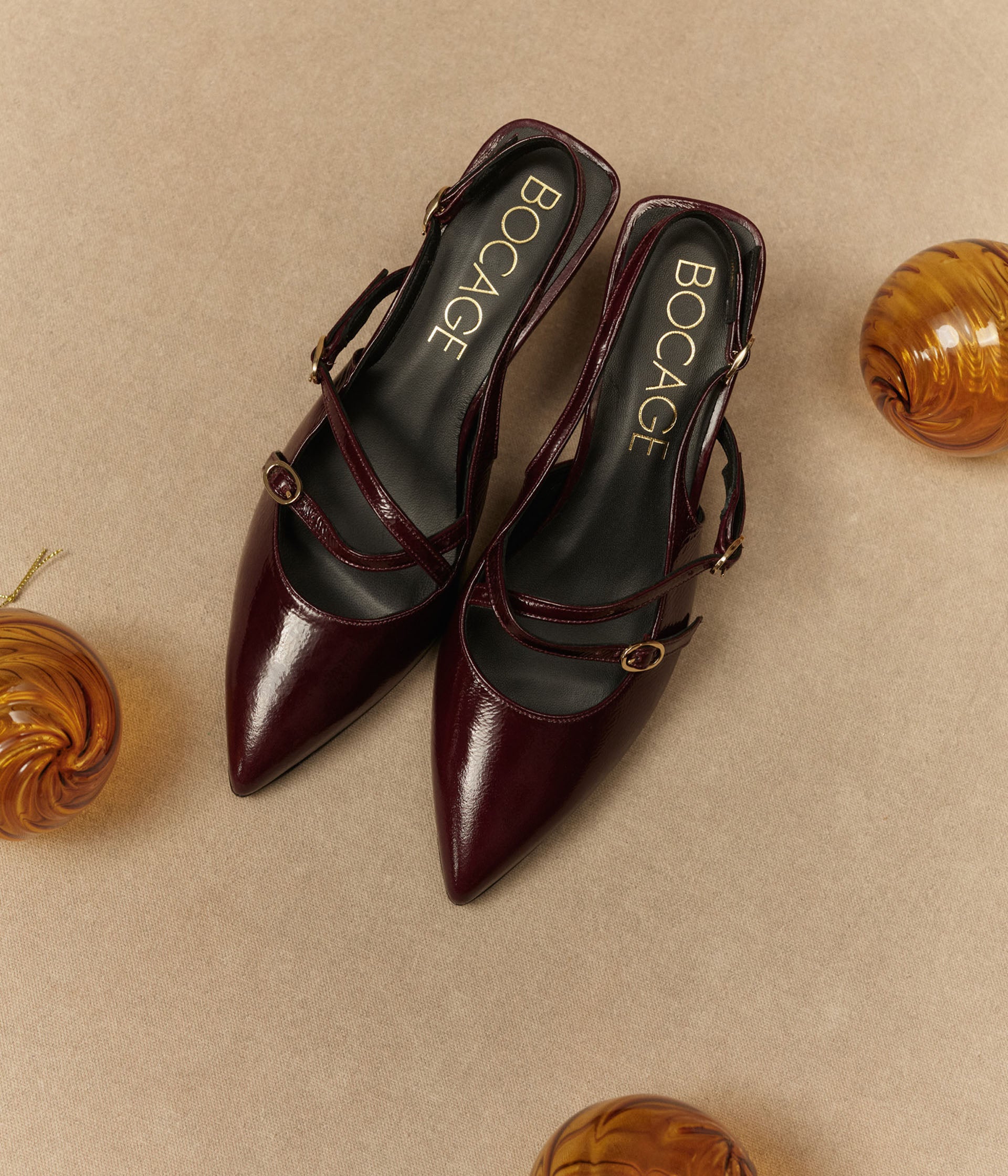 Escarpin slingback Delphie lie-de-vin