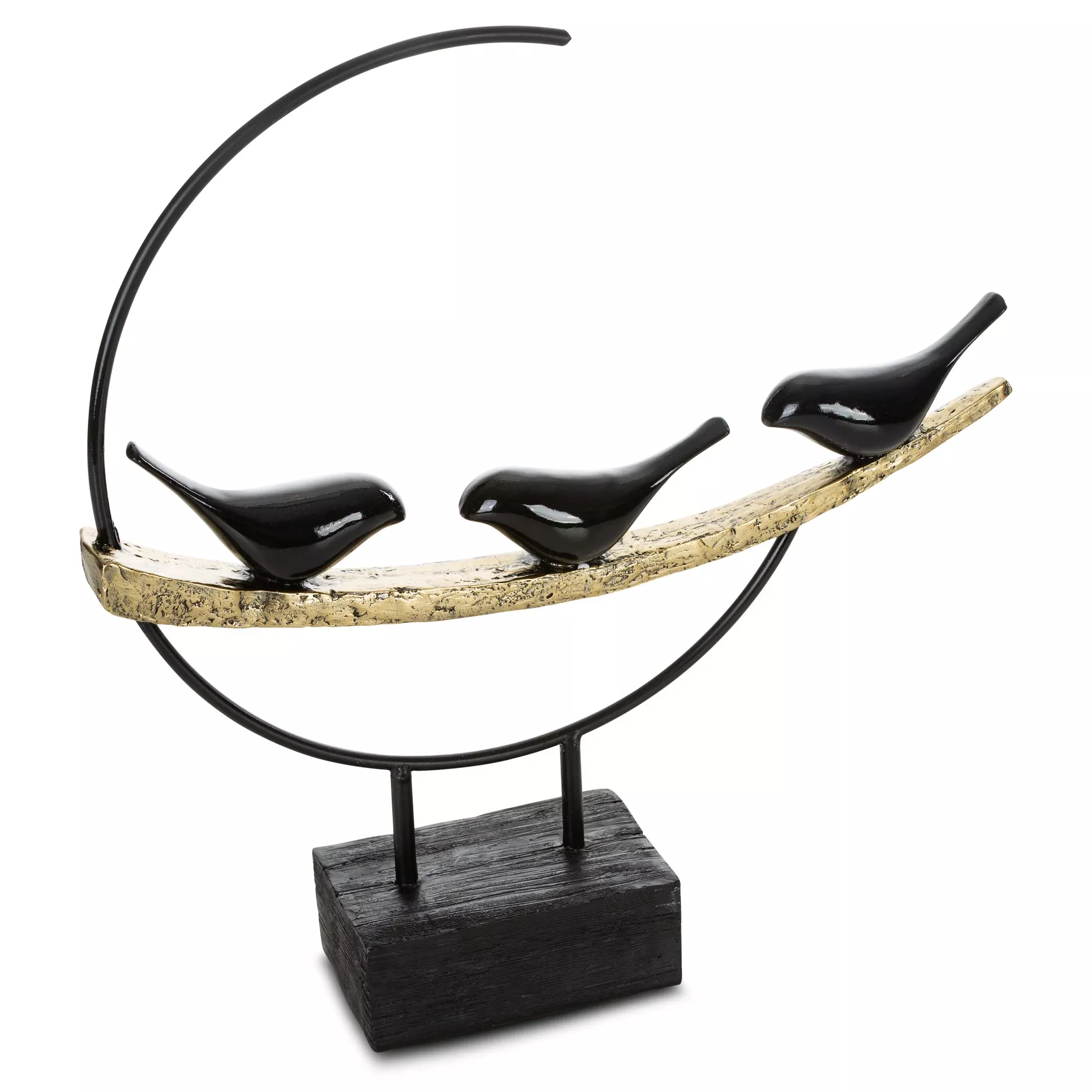 Figurka czarna designerskaw minimalistycznym stylu średnica 36x36 cm SEMA