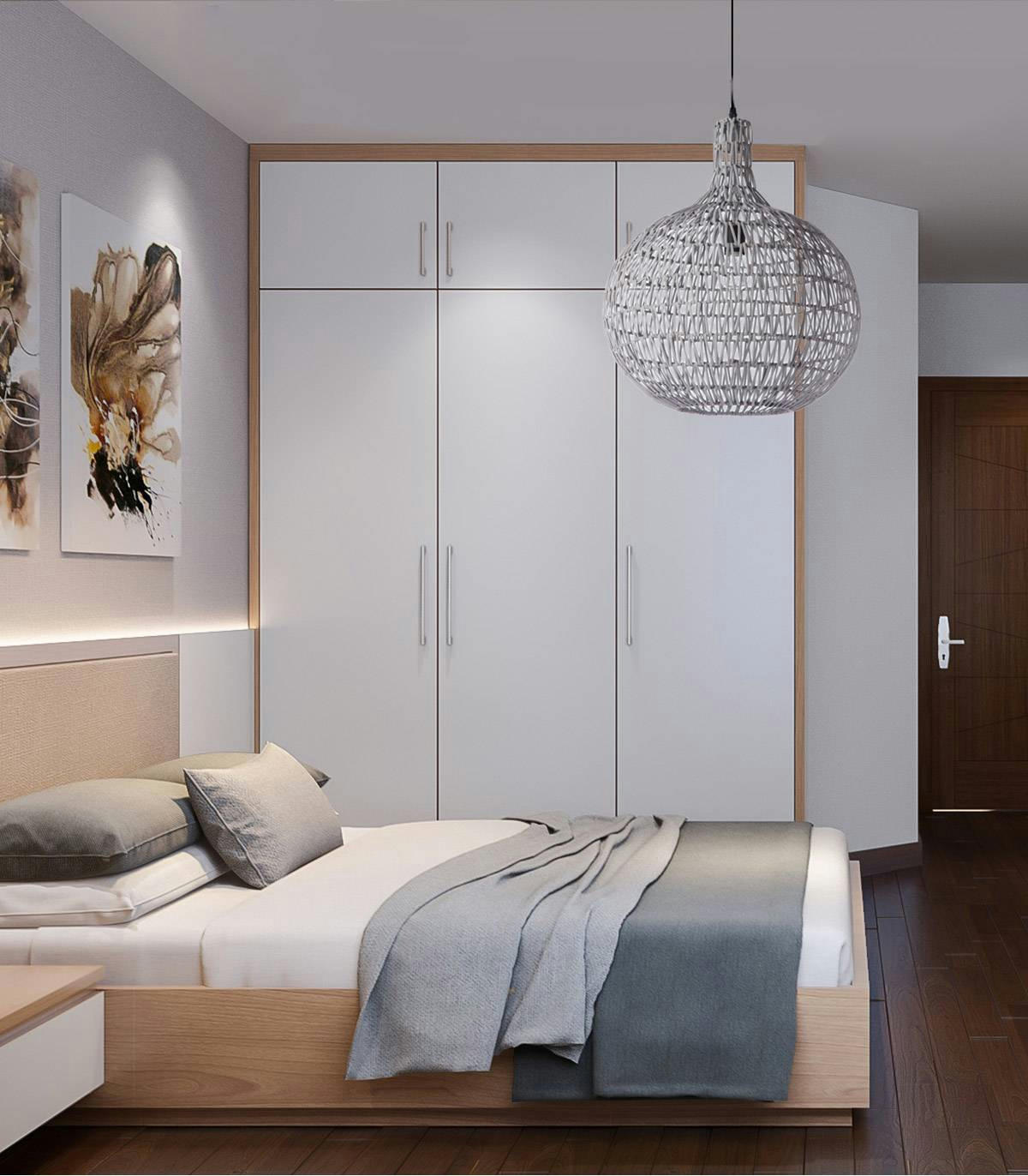 HINA - Suspension en rotin gris d. 44 cm