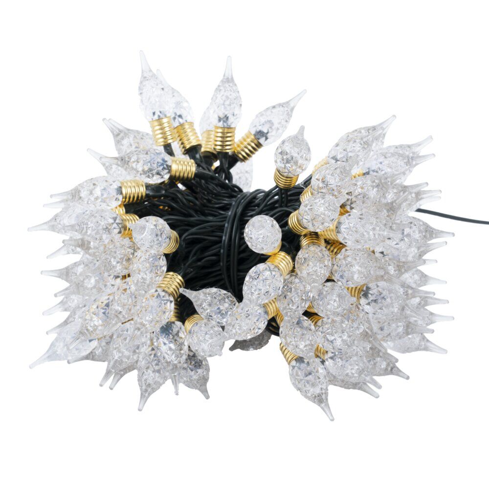 Guirlande lumineuse ampoule tulipe vintage 120LED blanc chaud 8,9m