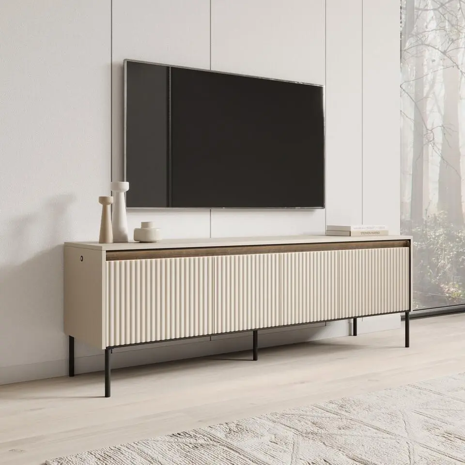 Meubella - TV-Meubel Timoteo - Beige - 167 cm