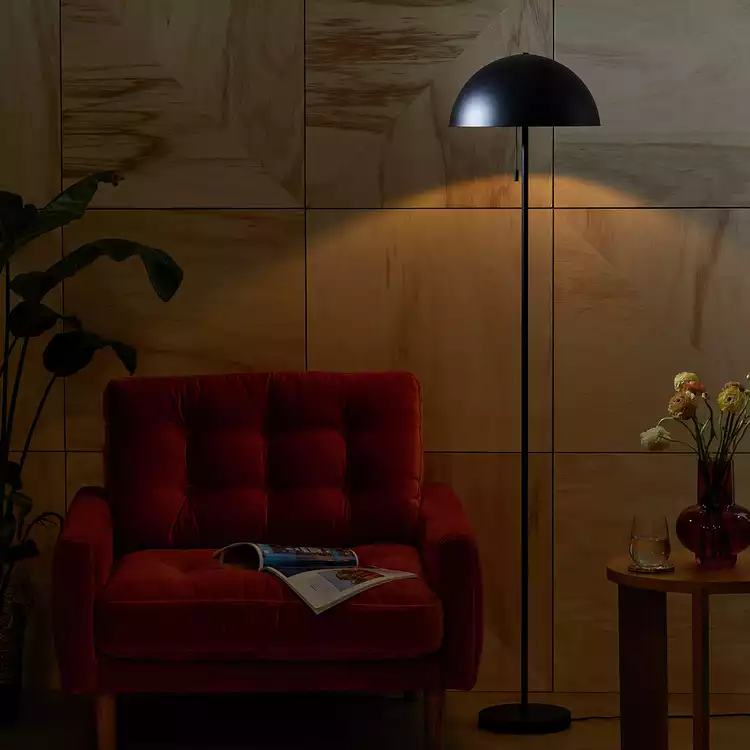 Habitat Modern Mushroom Floor Lamp - Black