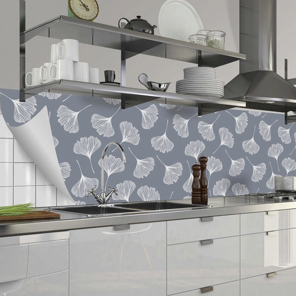 Küchenrückwand-Panel »fixy«, grau/weiß