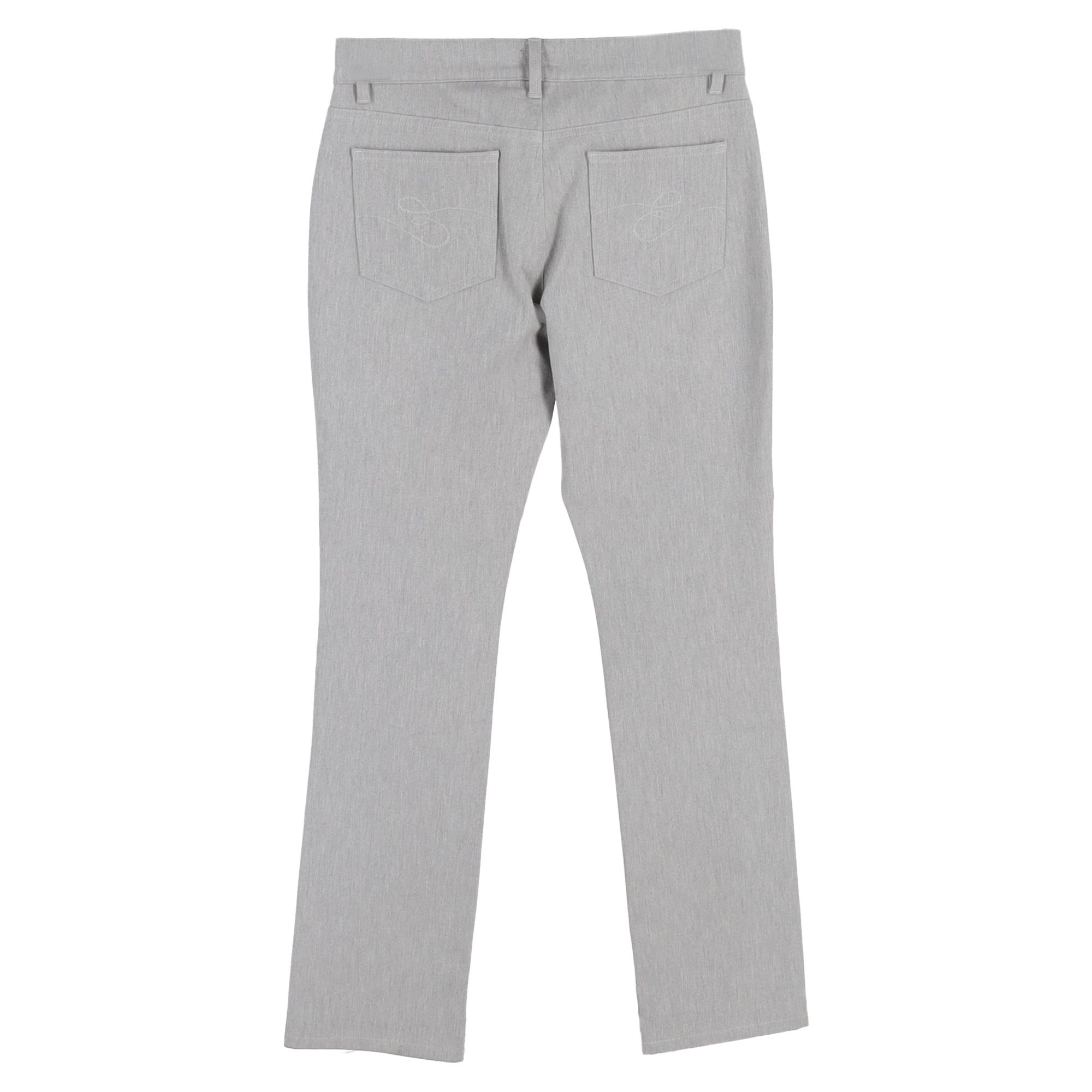 ESCADA Preloved Straight-Leg Jeans in Grey Cotton Denim
