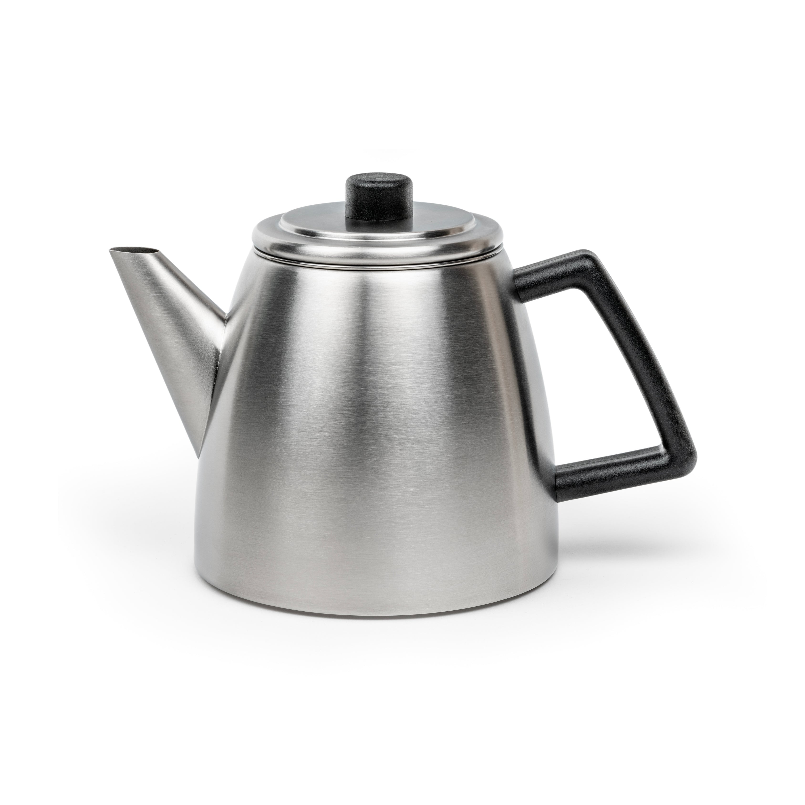 Bredemeijer - Dubbelwandige theepot Odense - 1,1 liter - Mat staal - Met filter