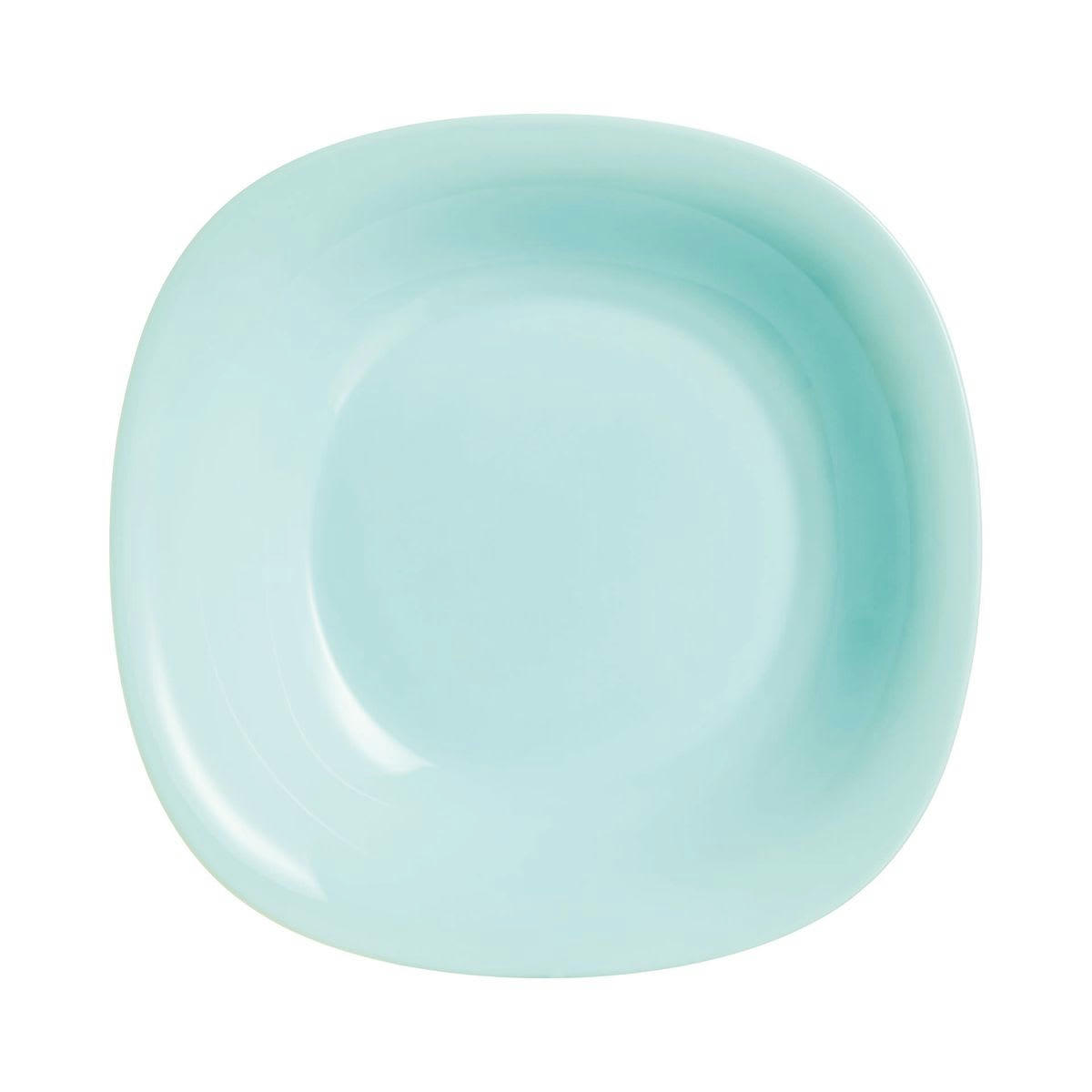 CARINE - Assiette creuse turquoise 22,8 x 21,2 cm