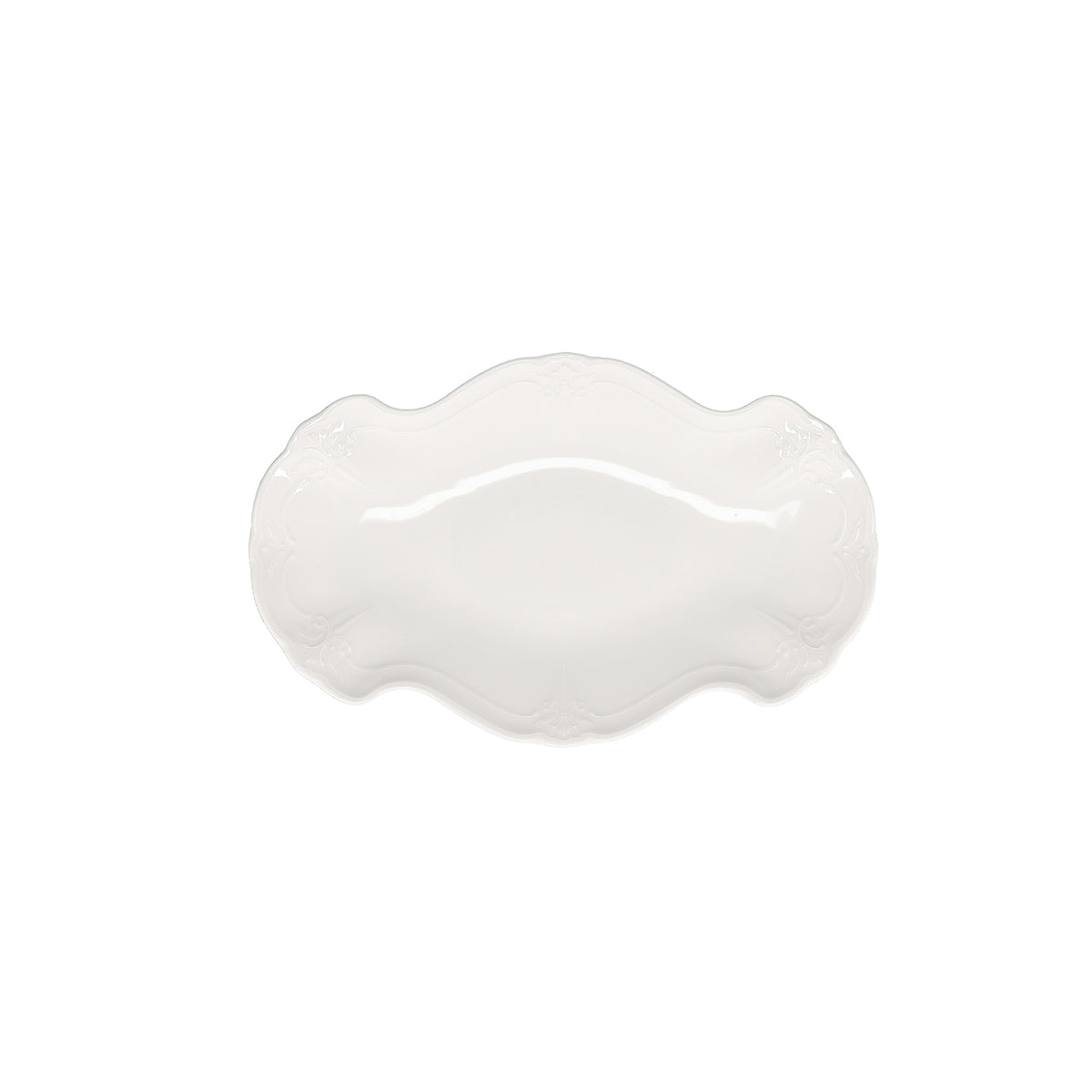 Bonbistro - Serveerschaal 26x16cm ivoor Retro - Set van 4