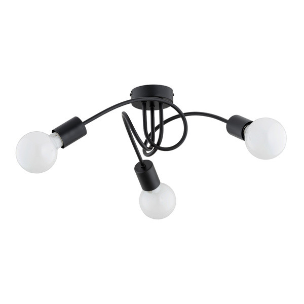 Lampa sufitowa FARTA czarna 3xE27x15W wym:17x47x47cm IP20 Alfa