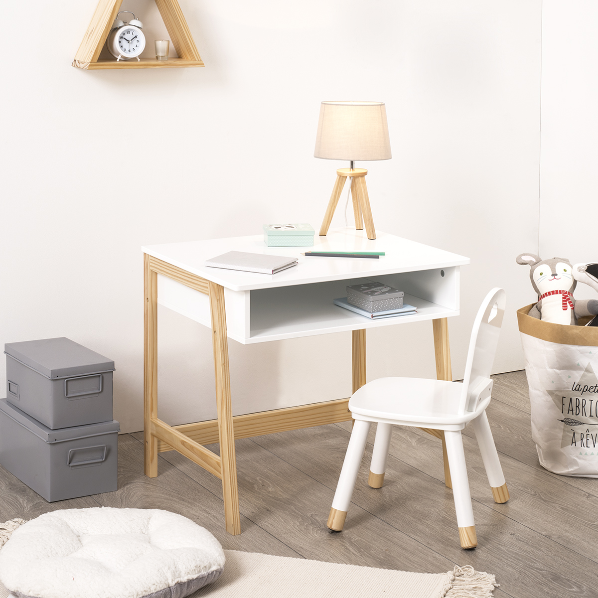 Kids desk White, L.58 cm