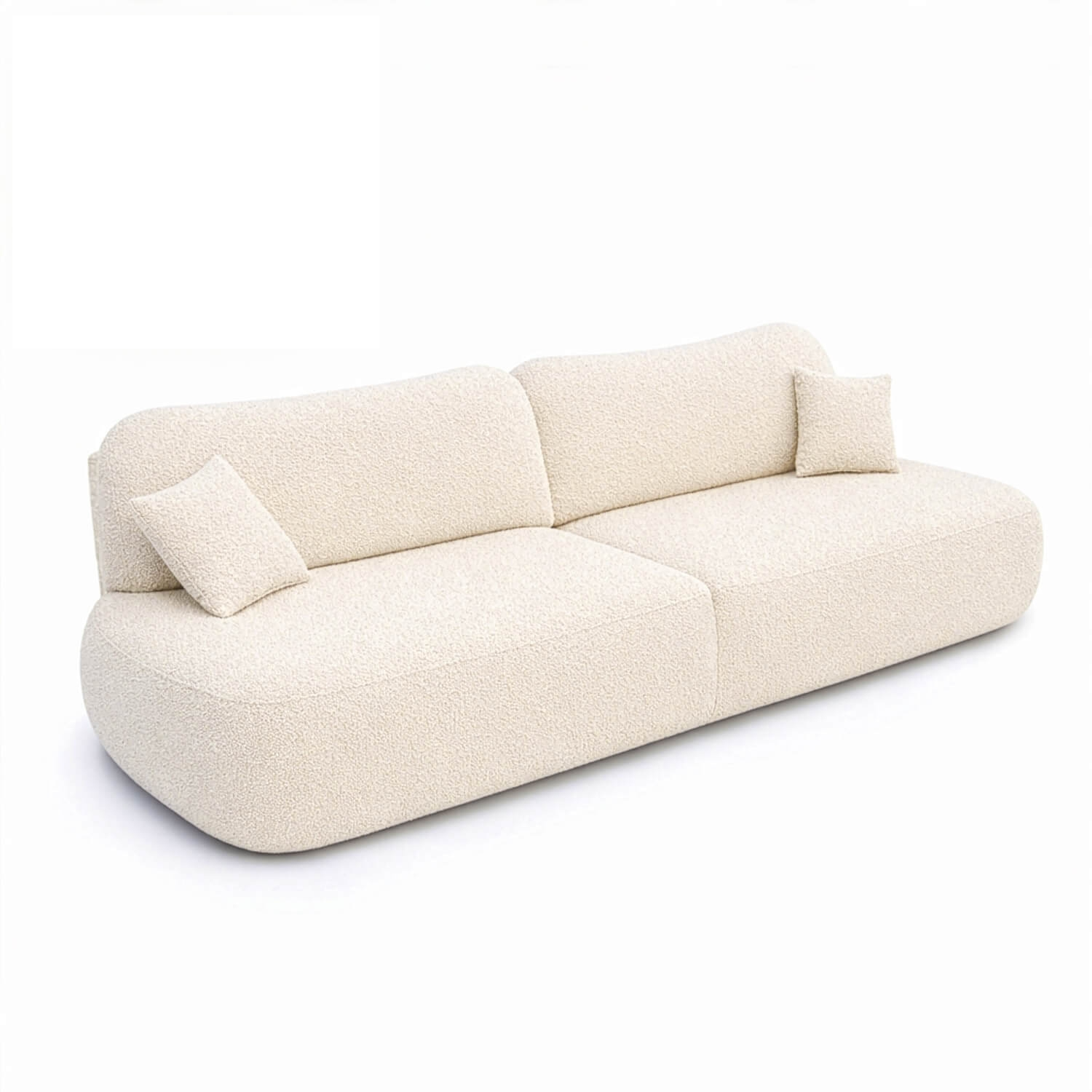 Sofa Rozkładana Kanapa z Funkcją Spania Dwuosobowa Do Salonu Kremowa AVERIO