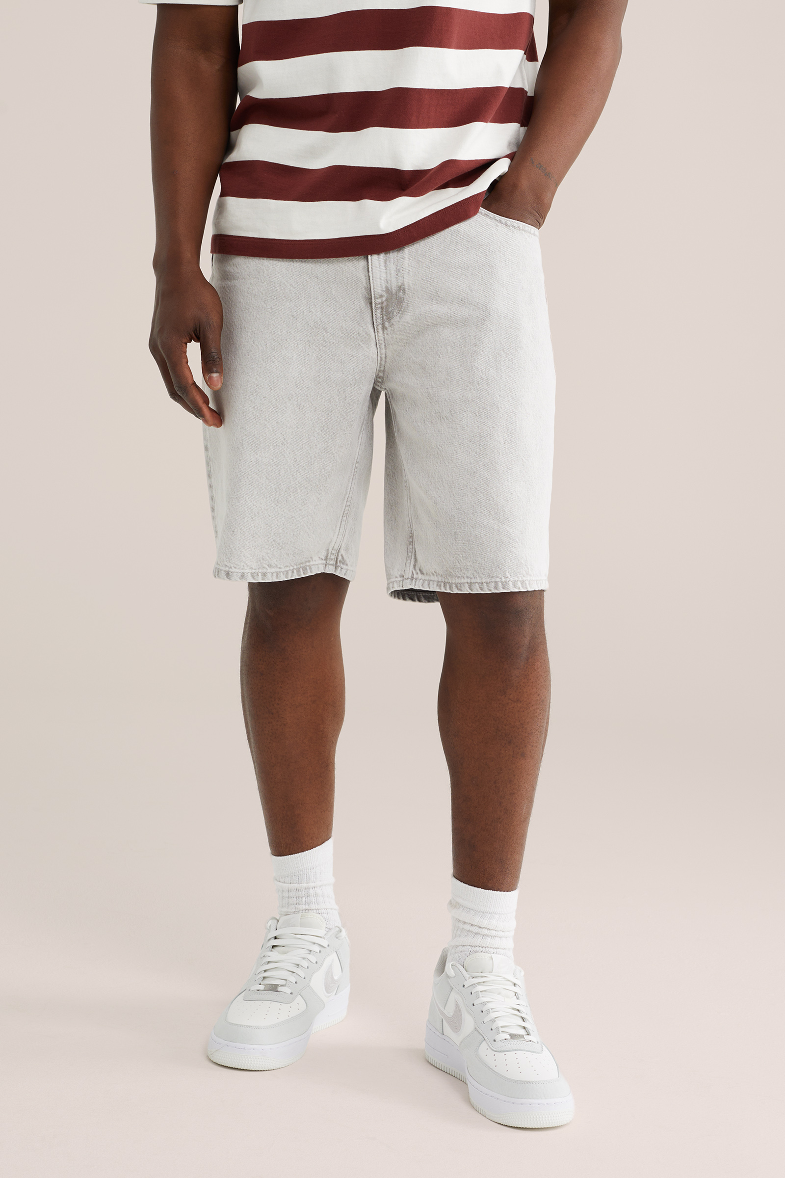 Heren relaxed fit denim short