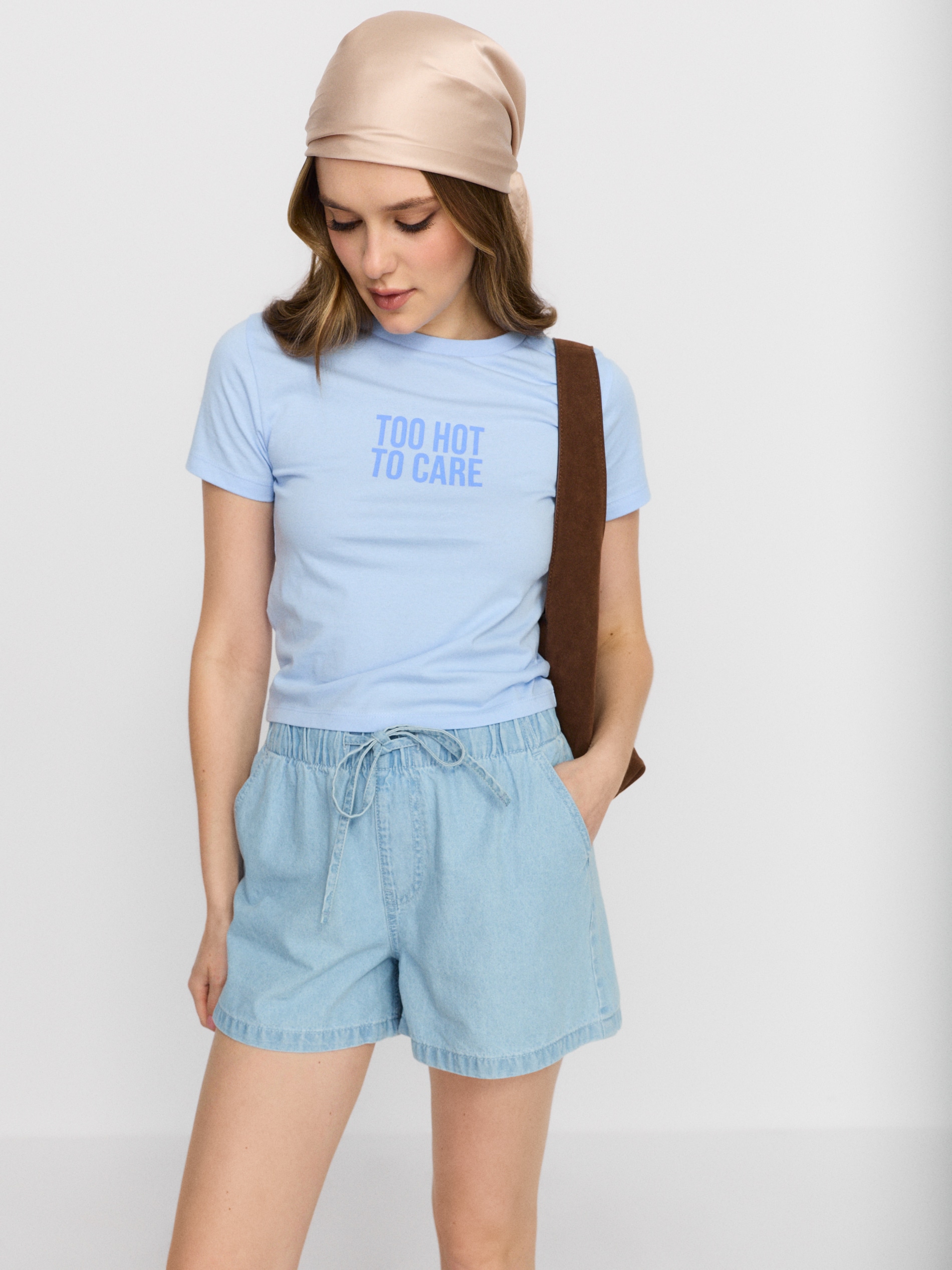 Szorty jeansowe jogger high waist