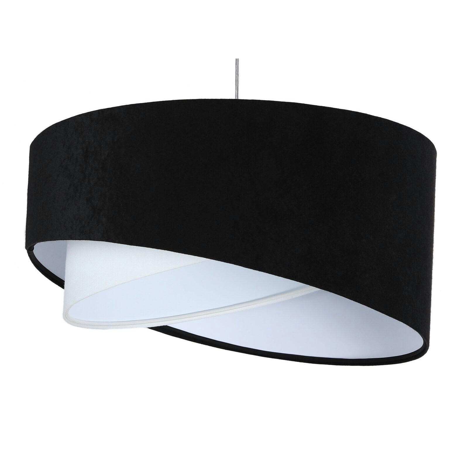 ASYMETRIC - Suspension Tissu Noir 50x50x105 cm