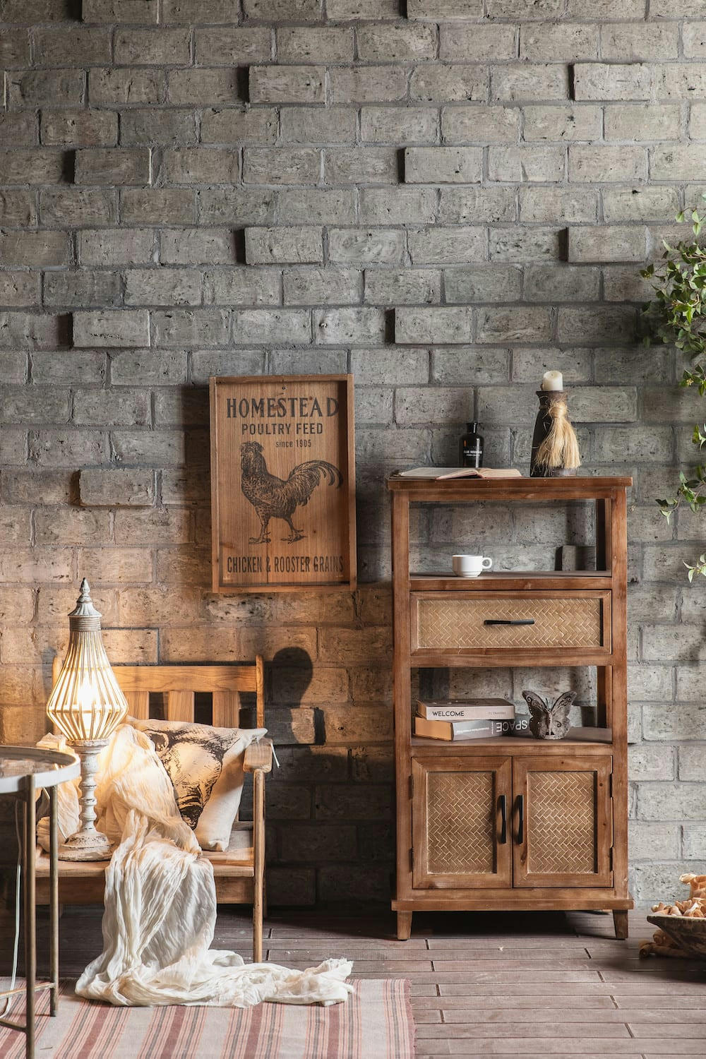 BRAD - Rangement en bois H 121