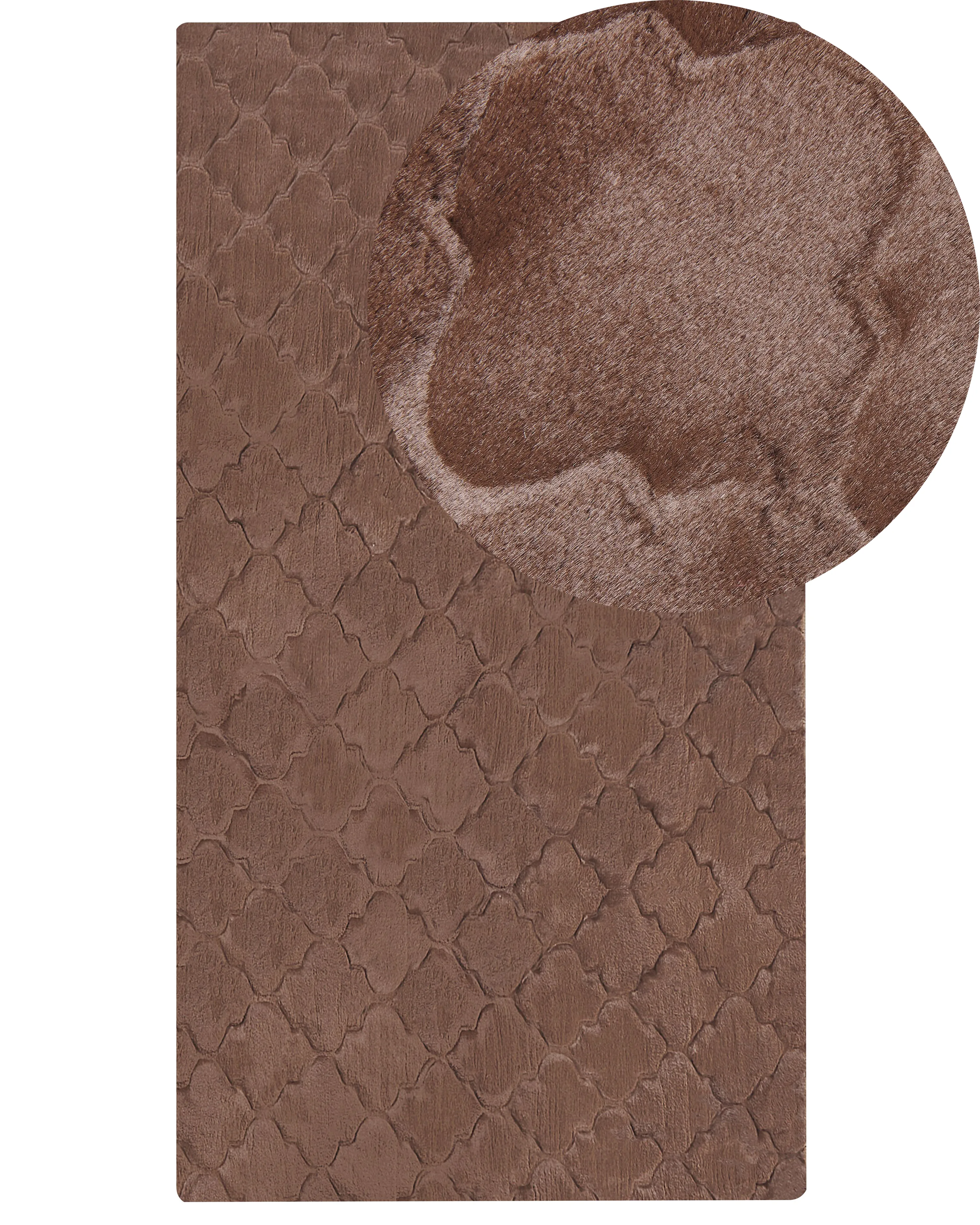 Faux Fur Rug GHARO Brown 160 x 230 cm
