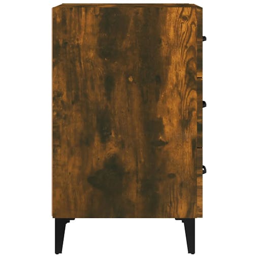 NNEVL Bedside Cabinet Smoked Oak 40x40x66 cm Engineered Wood