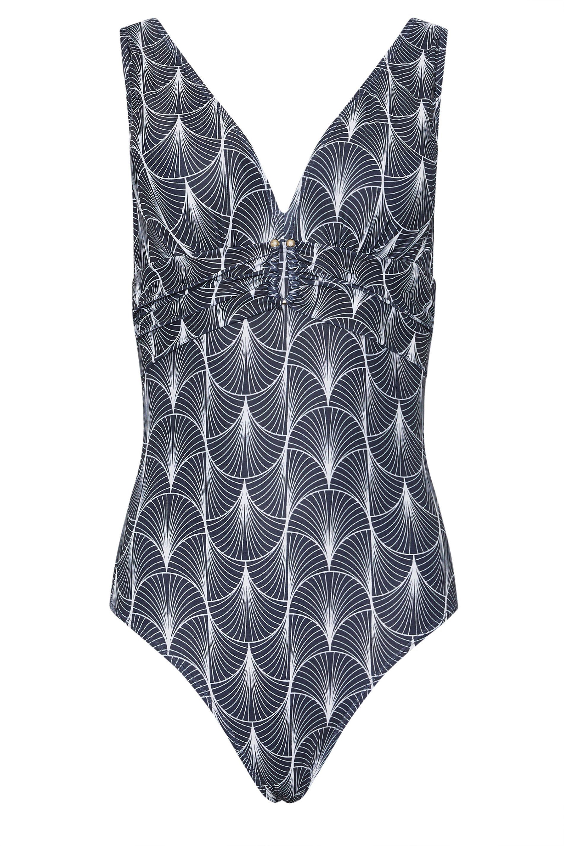 Long Tall Sally Tall Fan Print Swimsuit