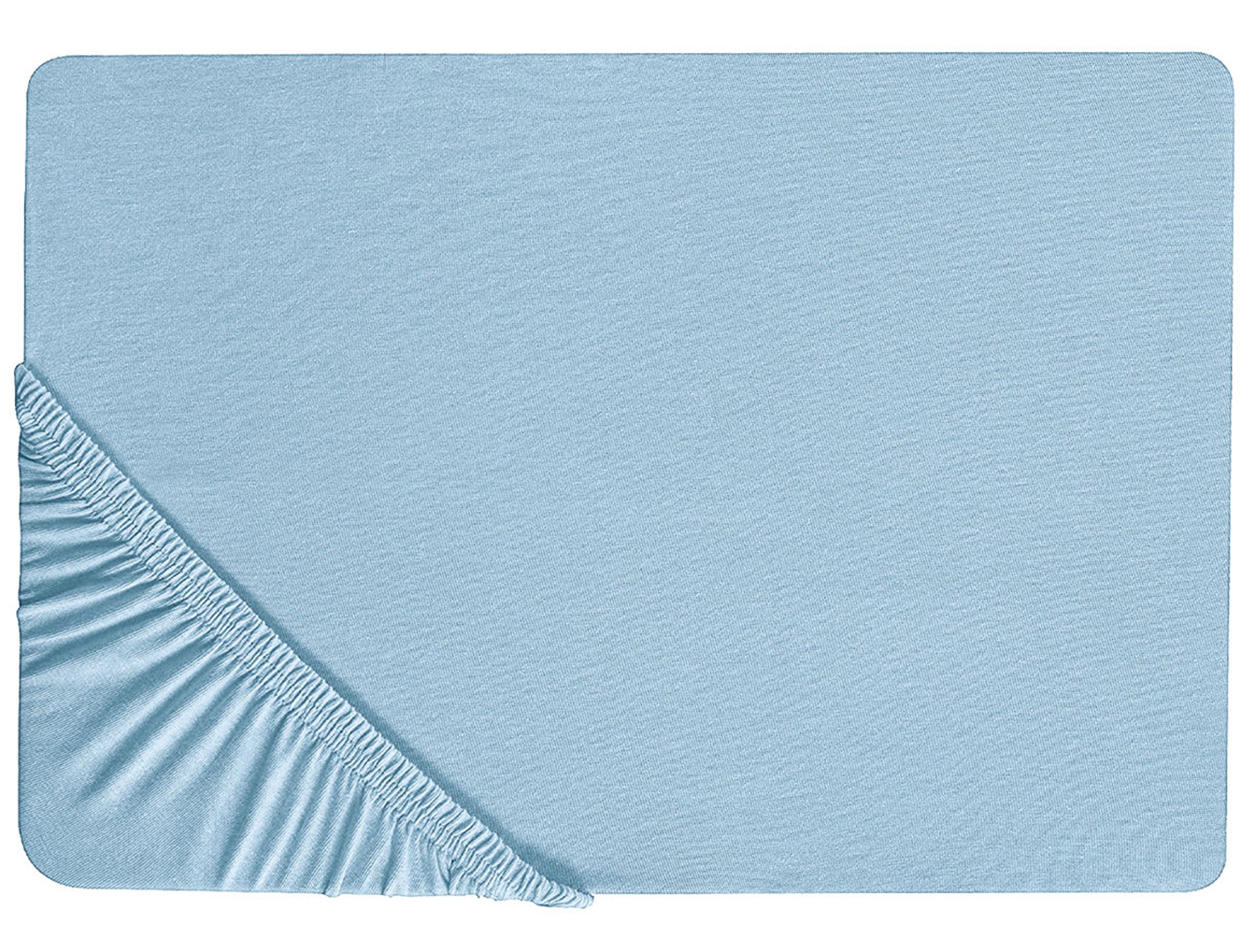 Fitted Sheet HOFUF Cotton 140 x 200 cm Light Blue