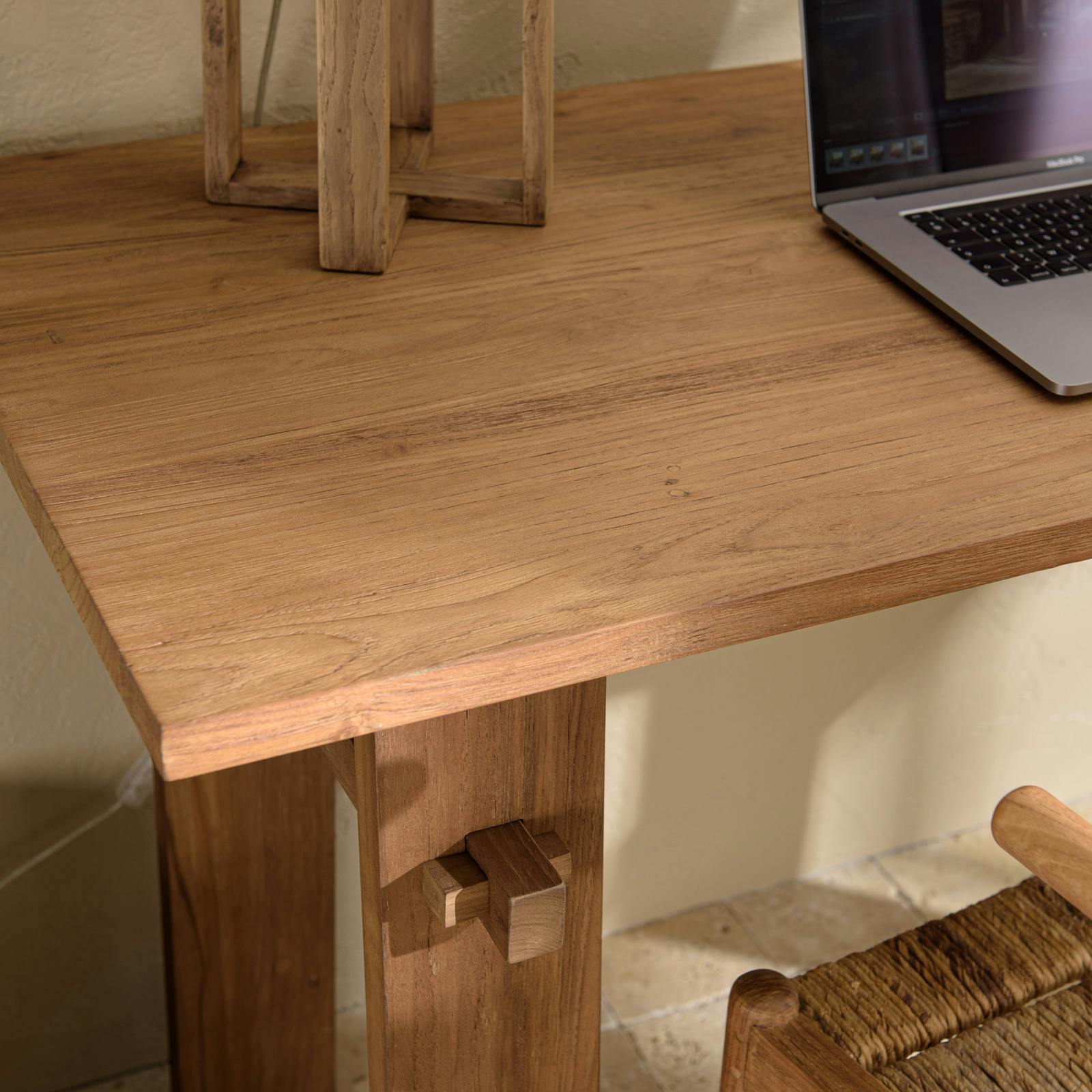 Bureau / Console en bois de teck recyclé 140 x 60 SWING