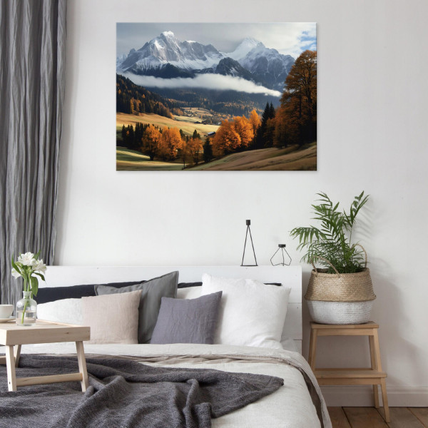 Obraz Góry Brązowy Na Płótnie Do Sypialni Salonu 60x40