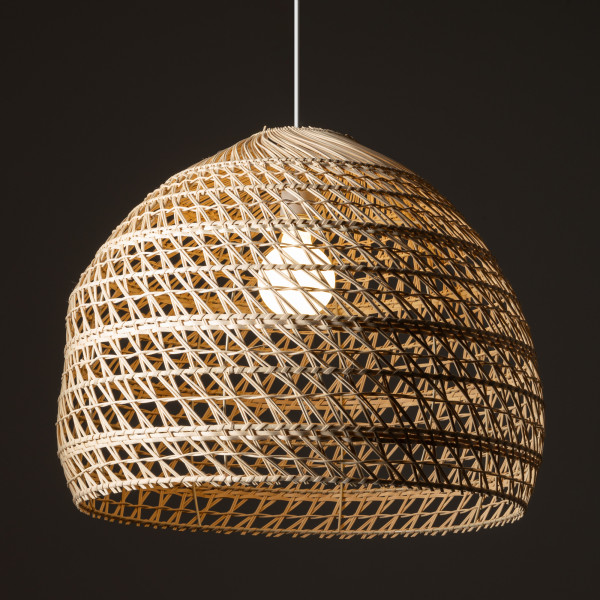 Lampa wisząca naturalne drewno-biała BOHO L 1xE27x25W Nowodvorski