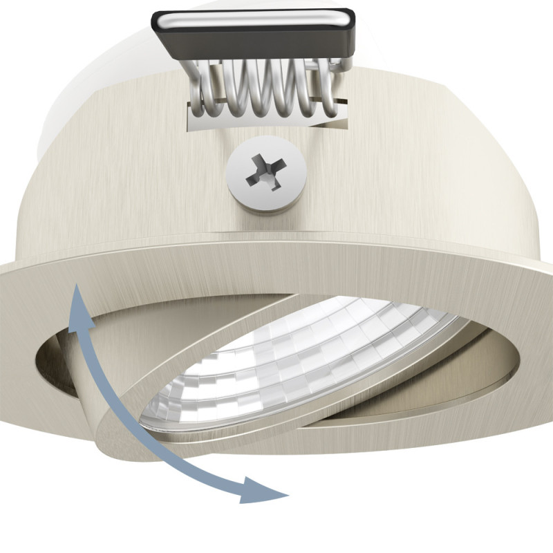 Spot encastrable LED Saliceto nickel blanc chaud IP20 450 lm 6 W 3 pièces EGLO
