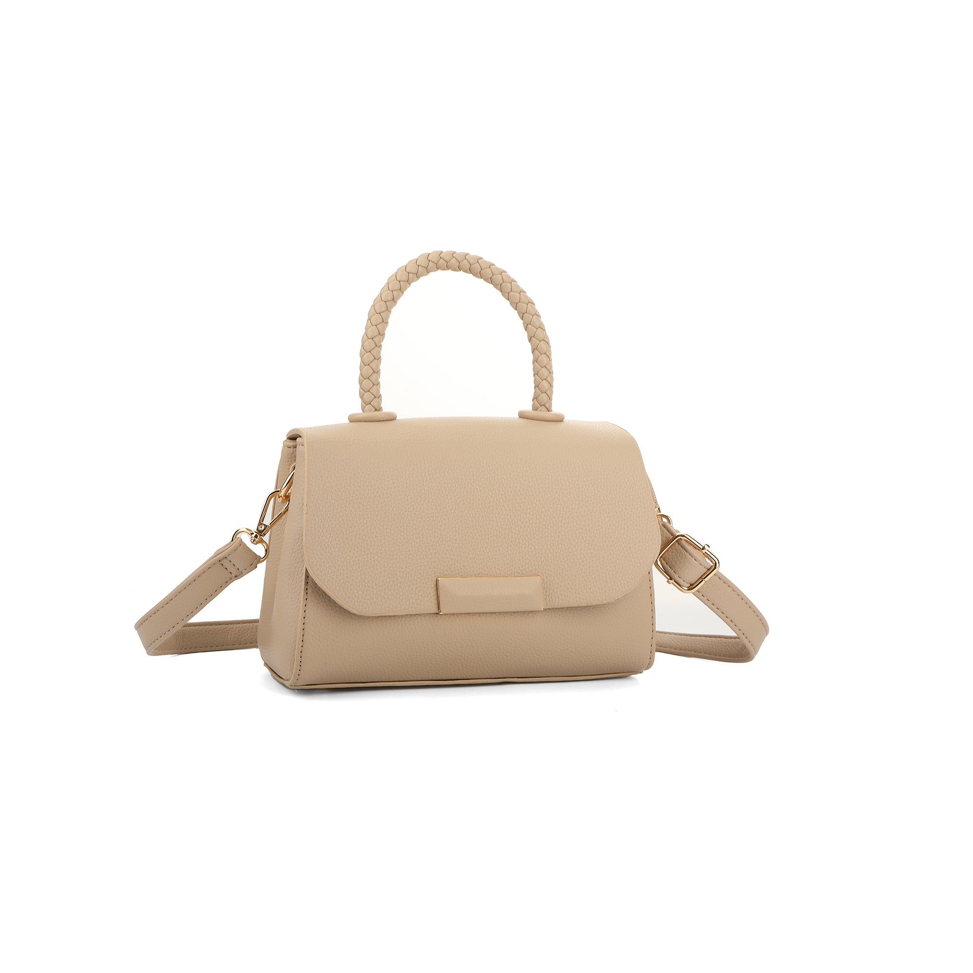 JFY Braided Top Handle Grab/ Cross Body Bag