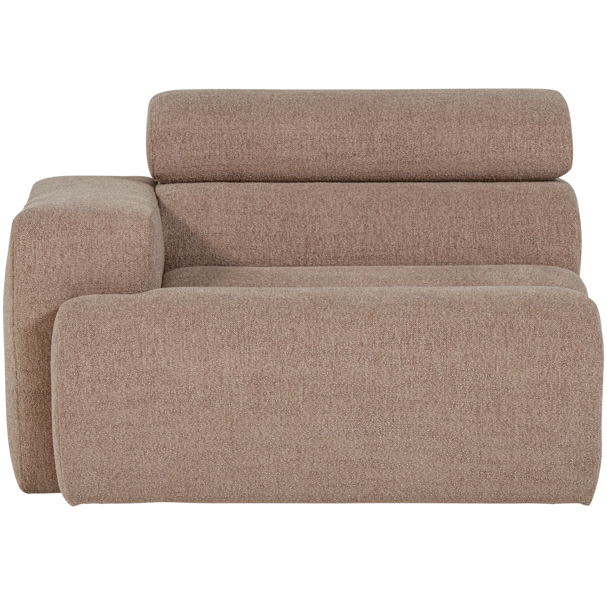 WOOOD 1-zits element bank arm links Novi - Polyester - Taup - 86x109x113