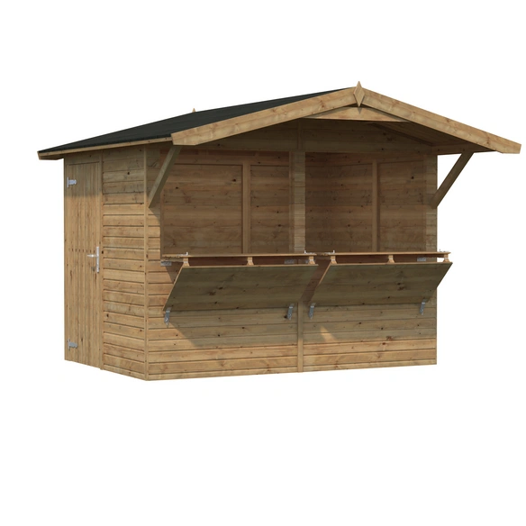 Verkaufsstand »Stella«, Holz, BxHxT: 311 x 229 x 190 cm (Außenmaße inkl. Dachüberstand)
