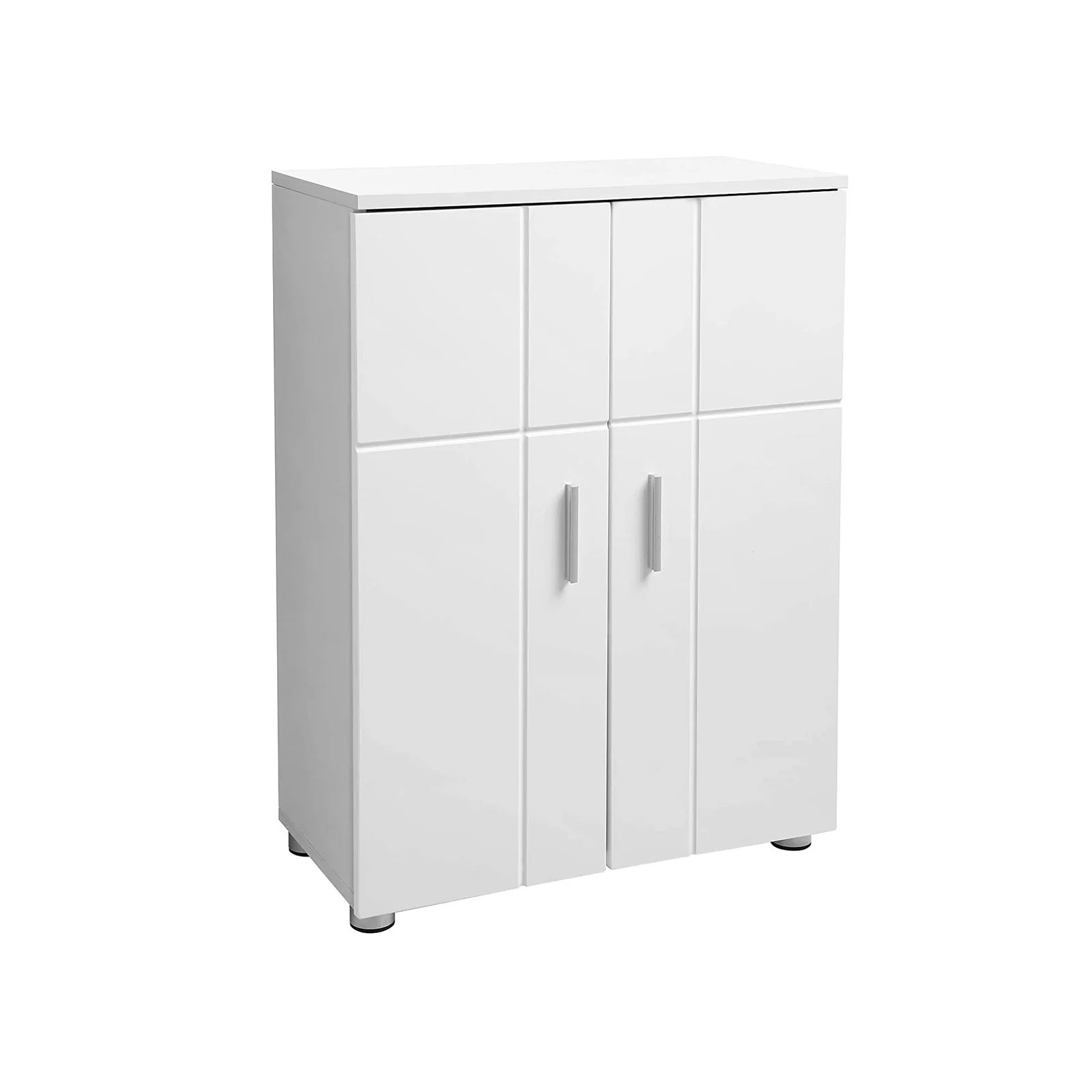Meuble salle de bain quadrillage blanc