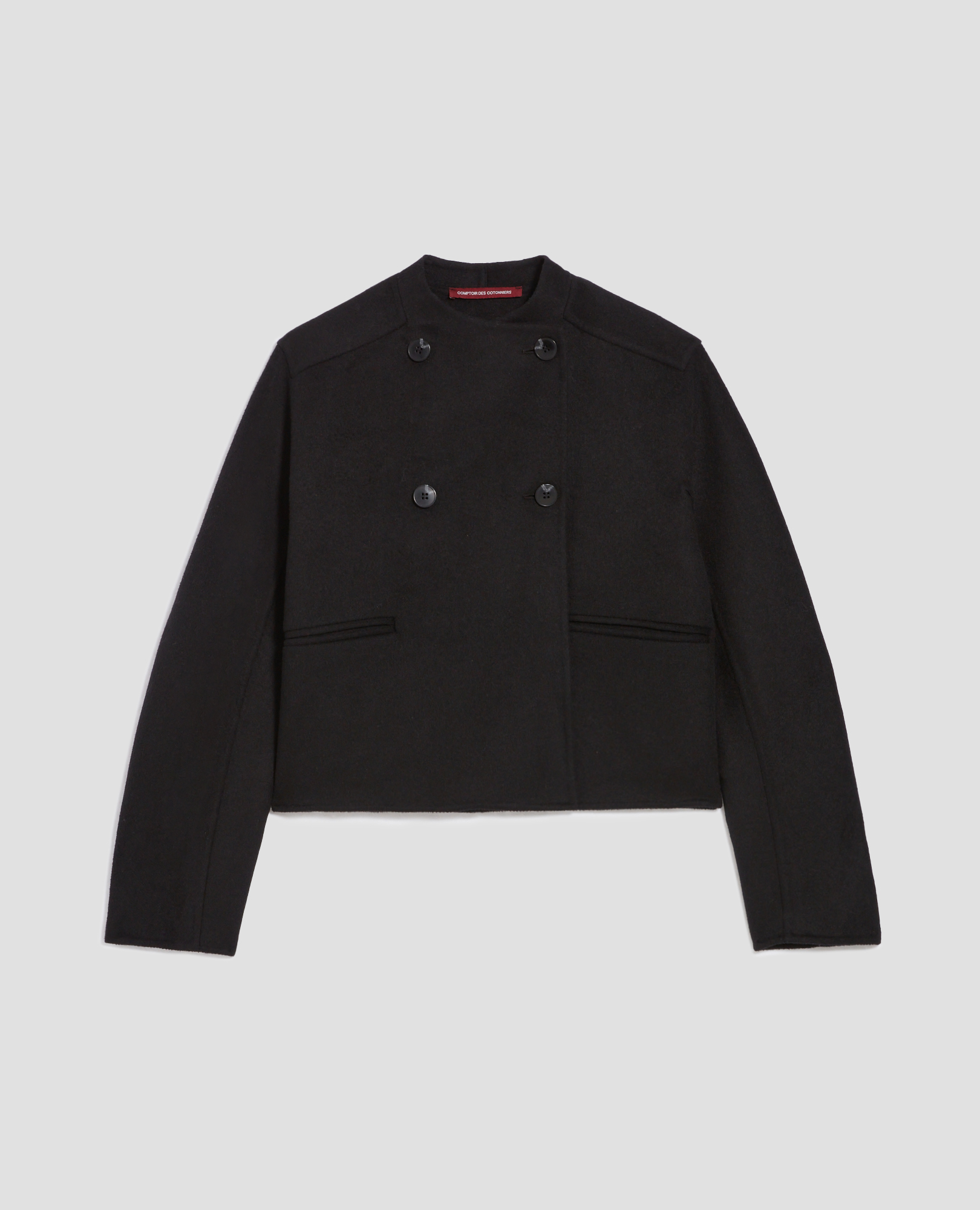 Blouson court double face avec laine