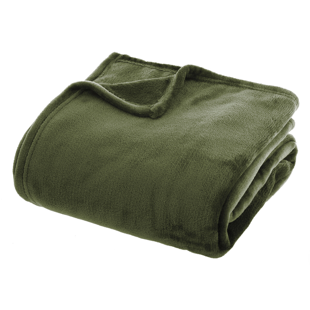 Flannel plaid Khaki green, 130x180 cm