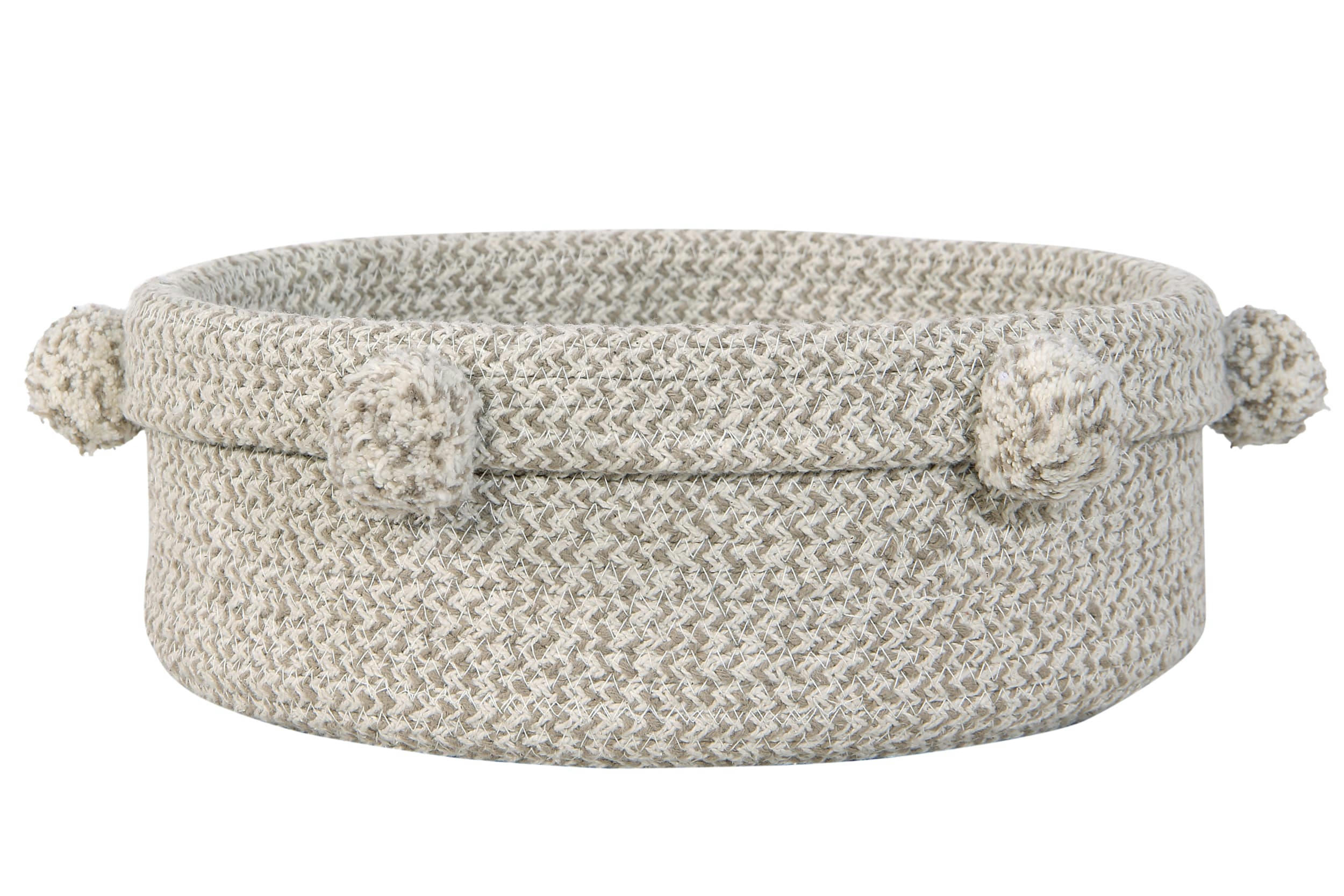 TRAY - Panier en coton beige 12xØ30